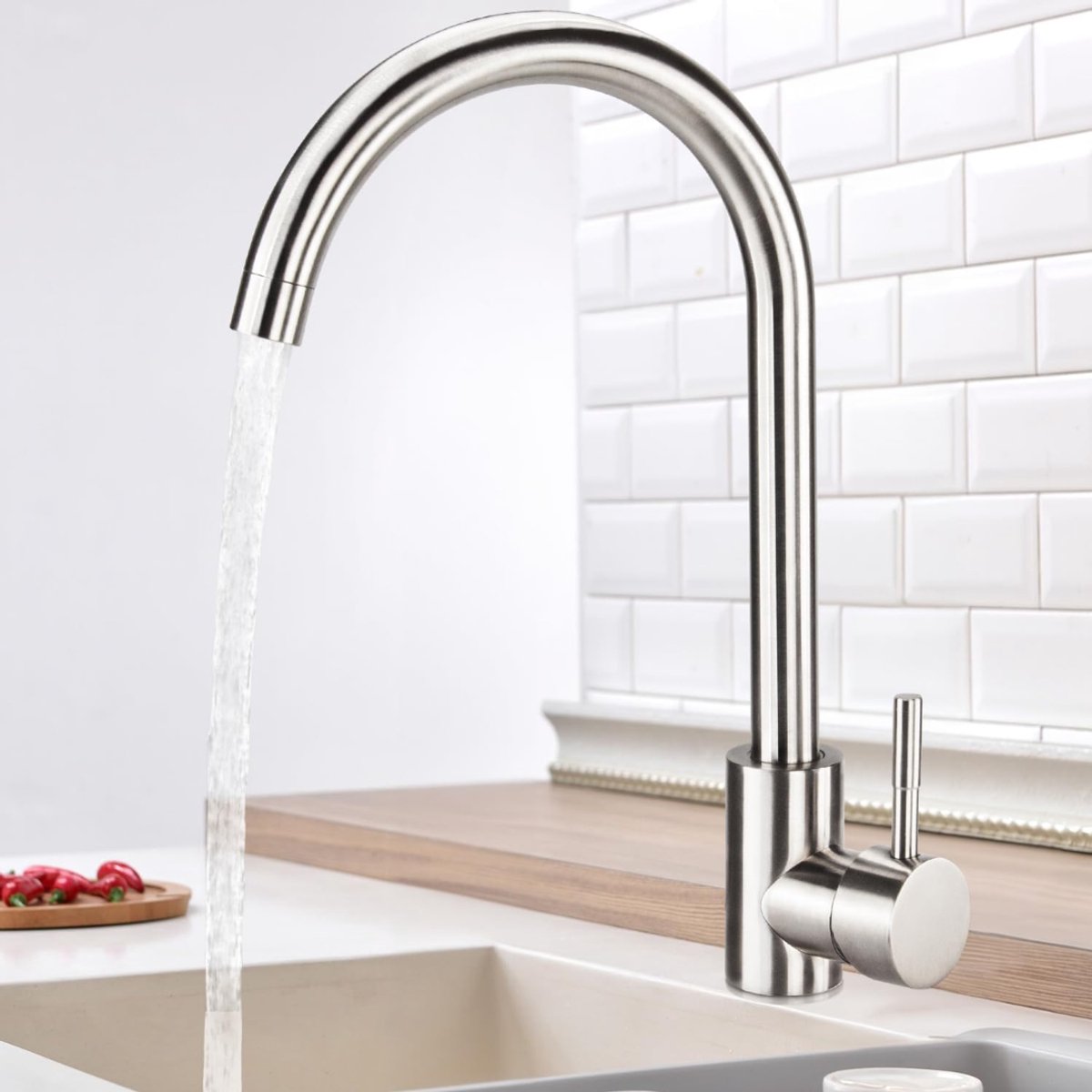 KIRA® Keukenkraan - Kraan - Keuken Kraan - Zwart - 24cm x 9cm x 48cm