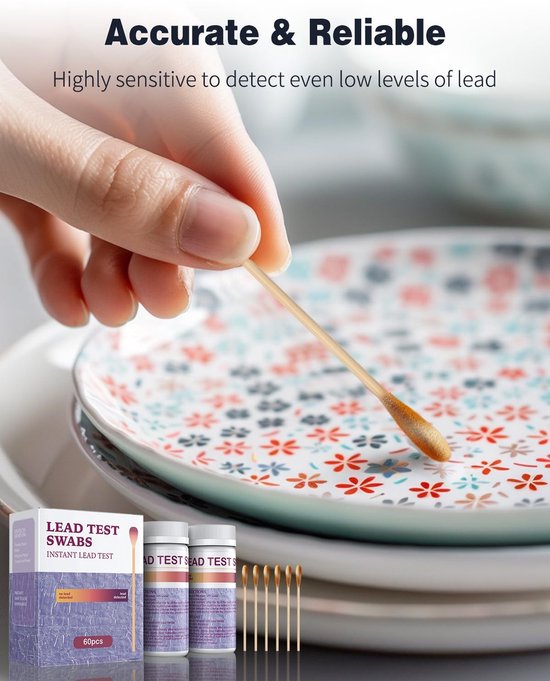Testkit voor Looddetectie - 60 Stuks voor Servies, Verf, Houten Speelgoed en Sieraden - Snelle Resultaten binnen 30 Seconden — afbeelding 4