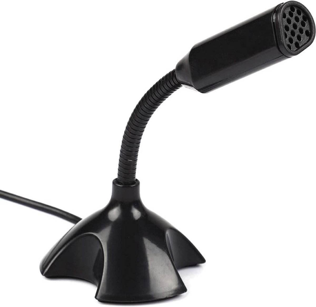 SnelShoppen - Mini Desktop Microfoon USB 2.0 - Flexibele Condensatormicrofoon voor PC Laptop - Ideaal voor Online Chats, Opnames en Gaming