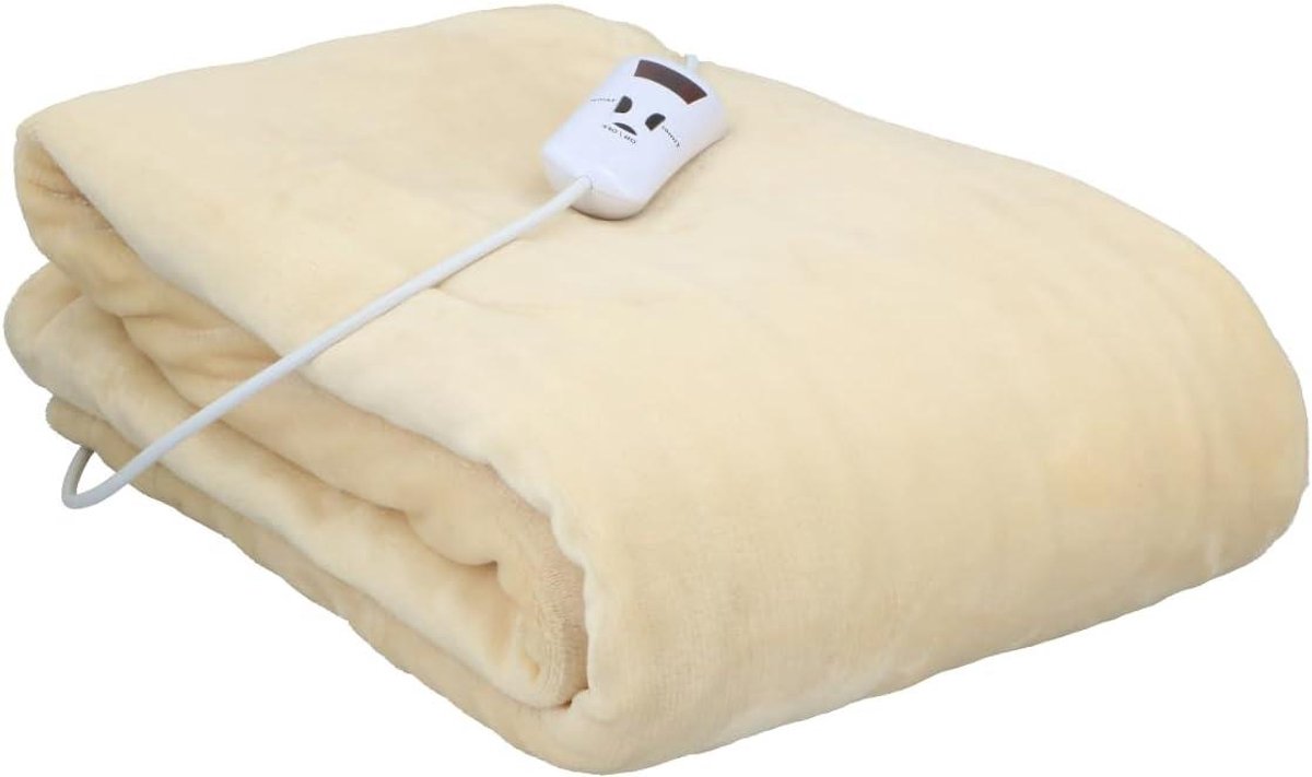 Elektrische Dekens - Warmtedeken Omslagdeken - Ontspanning Thuis - 10 Warmtestanden Timer - 130 x 180 cm - Beige