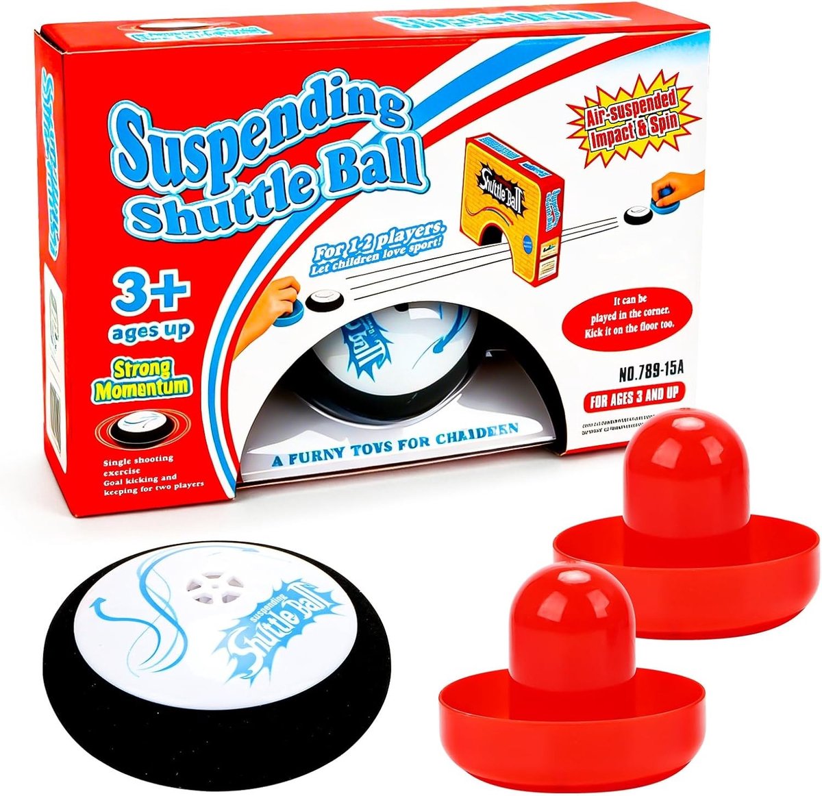 Drijvende Air Hockey Set met 2 Rode Sliders, Elektronisch Spel voor Kinderen en Volwassenen, Perfect voor Gezellige Avonden en Feestjes