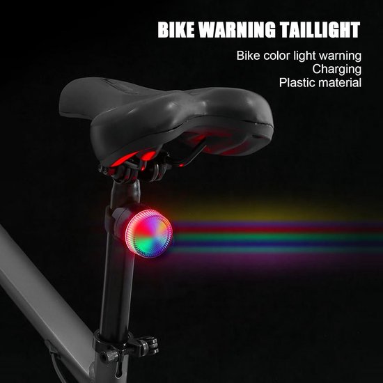 Fietsachterlicht - Fietslamp Achter - Veilig Fietsen - Slimme Remfunctie - 4.5x4.1x4.1 cm - Rood — afbeelding 5