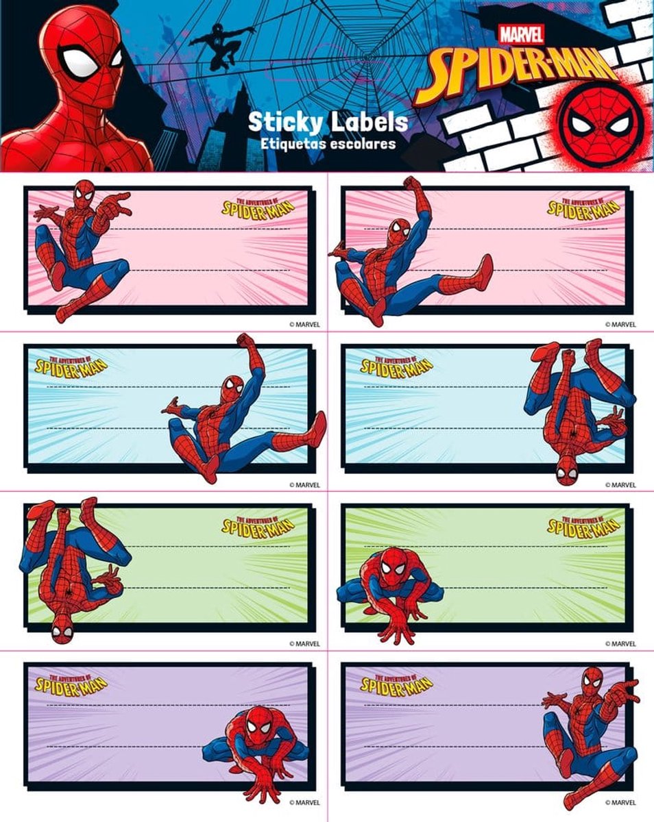 Grupo Erik Spider-Man Self-Adhesive Labels Patches & Stickers