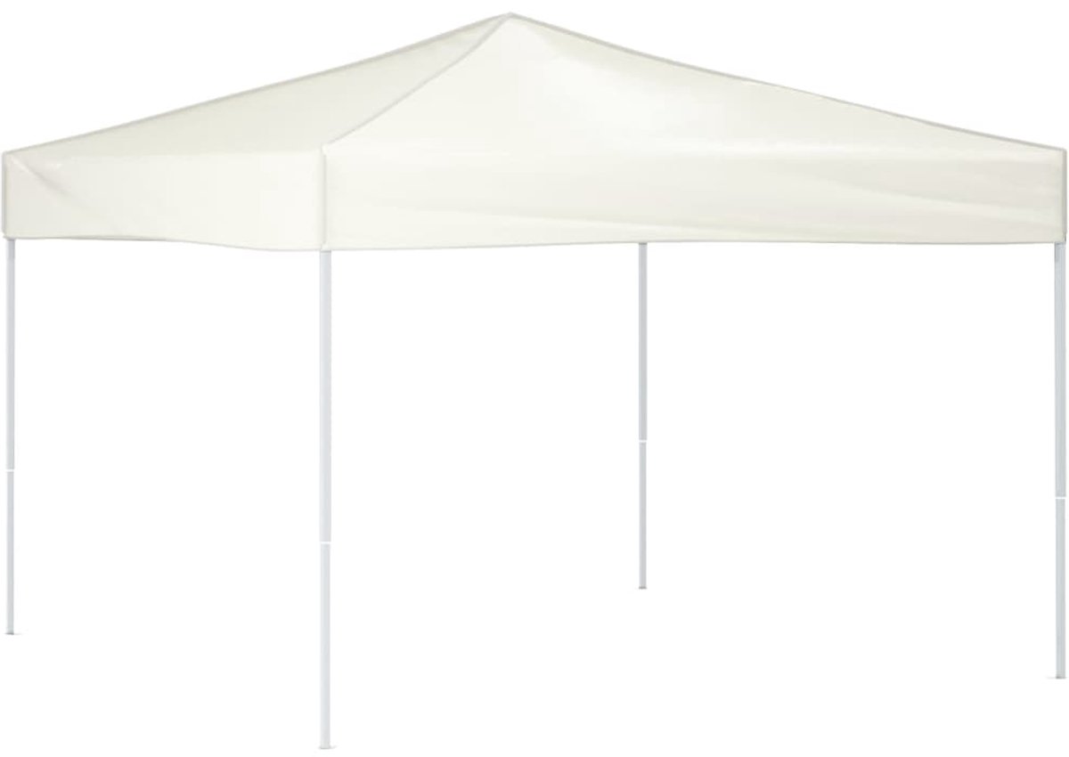 Partytent - 3x3 m - Zijwanden - Easy Up - Paviljoen - Opvouwbaar - Waterdicht - Weerbestendig - crème