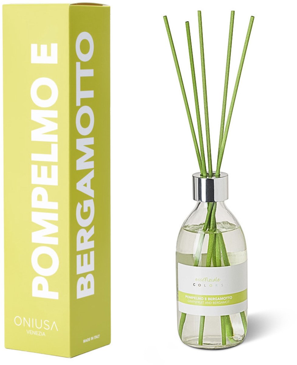 Oniusa - Geurstokjes Bergamot 300 ml - Colors Collection Pompelmo e Bergamotto