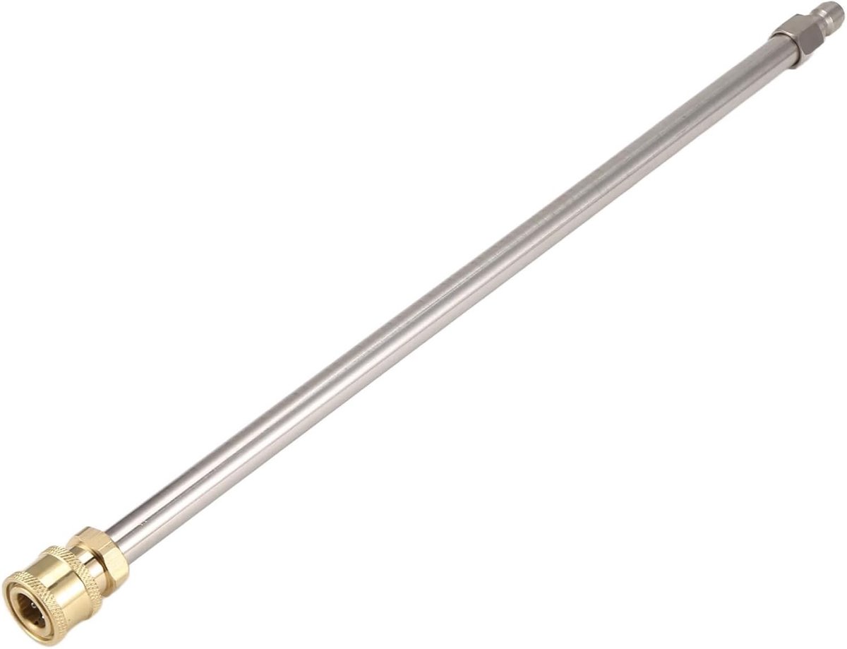 SnelShoppen - Hoge Druk Reiniger Verlengingsstang 17 Inch RVS 1/4 Snelle Aansluiting Spuitmond voor Drukreinigers tot 4000 psi
