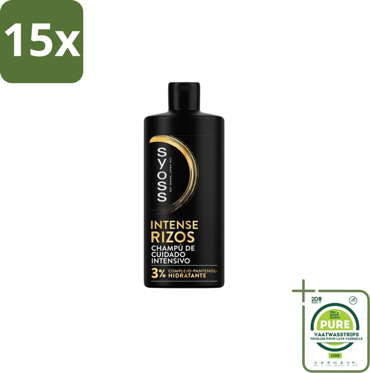 15 x SYOSS - Rizos Pro Rizos Pro - Shampoo - Langdurige Styling - 440ml - Grootverpakking - Krulshampoo - Krullen Definiëren - Krullen Verzorgen - Krullend Haar - Haar Glans