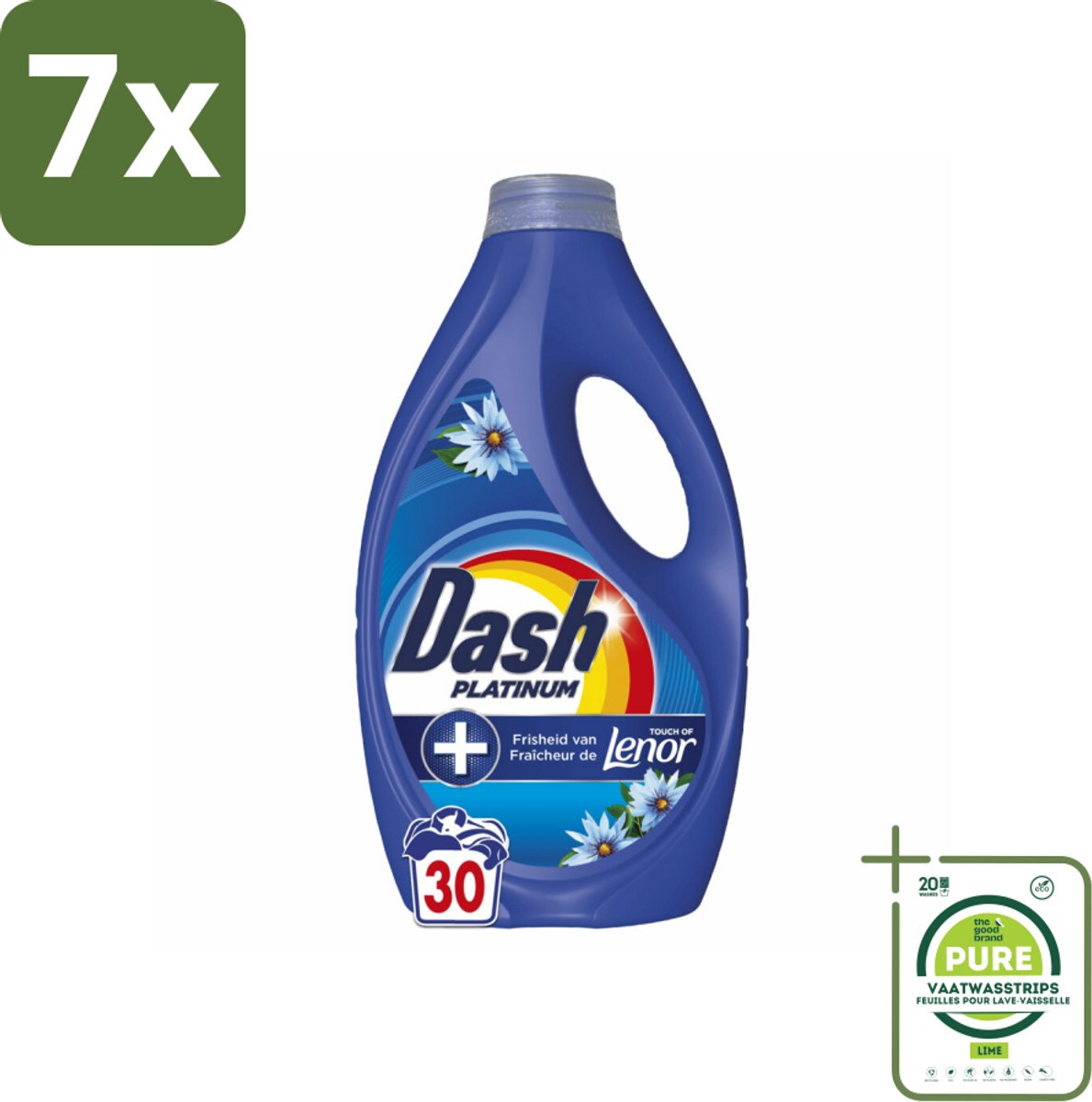 7 x Dash – Wasmiddel – Zeebries – 1350 ml - Grootverpakking - Zeebries - Frisse Geur - Wasmiddel - Vlekverwijdering - Reiniging