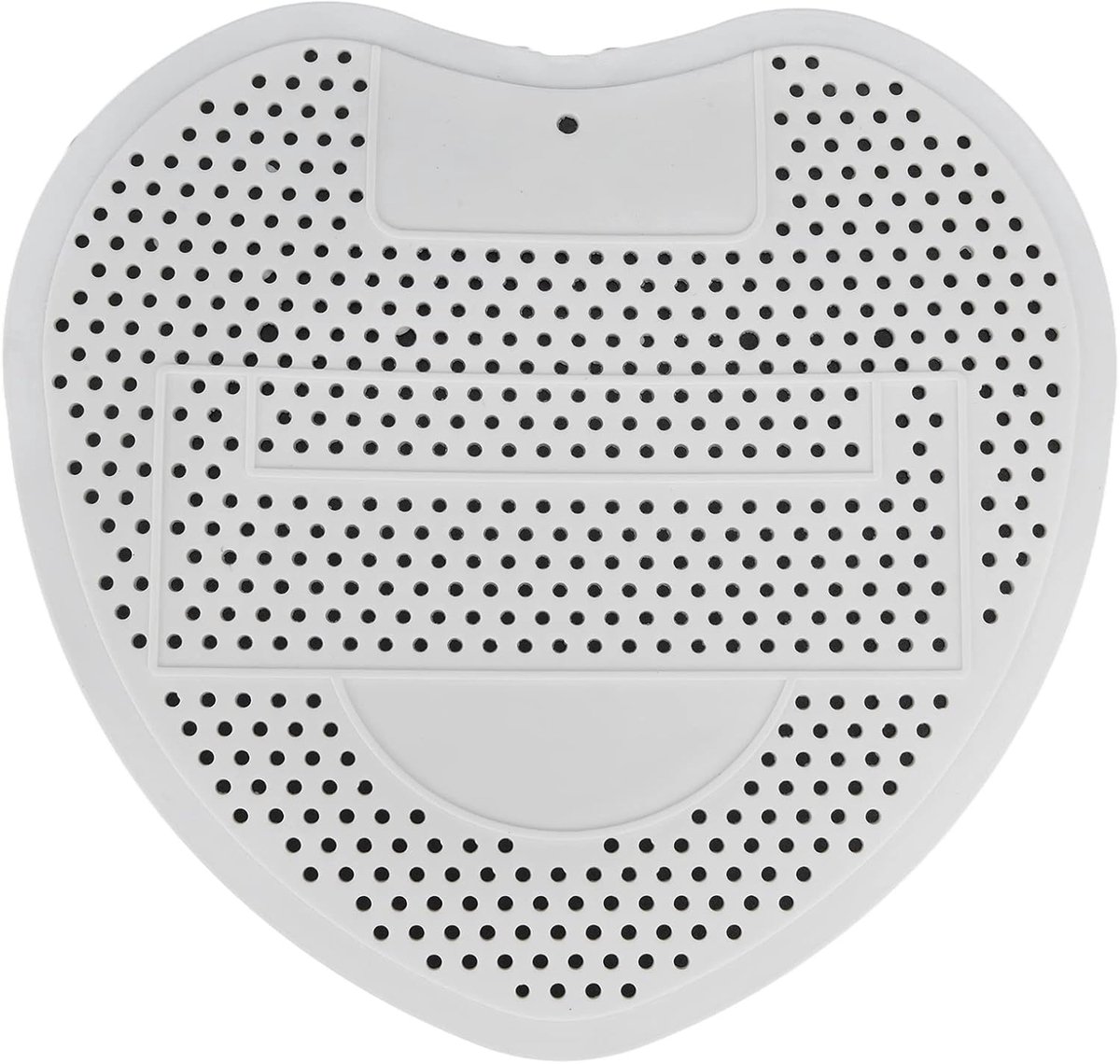 SnelShoppen - Urinaalzeef, Urinaaldeodorant, Vlekkeloze Urinaalmatten, Hartvorm, 19x17x0.5 Cm, Wit, Voor Alle Urinals, Geschikt Voor Restaurants