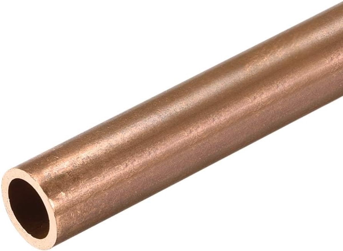 SnelShoppen - Koper Ronde Buizen 8mm OD, 1mm Wanddikte, 300mm Lang voor Hobby's, Creatief Werk, Modelbouw, Tuinproducten, Industrieel Gebruik