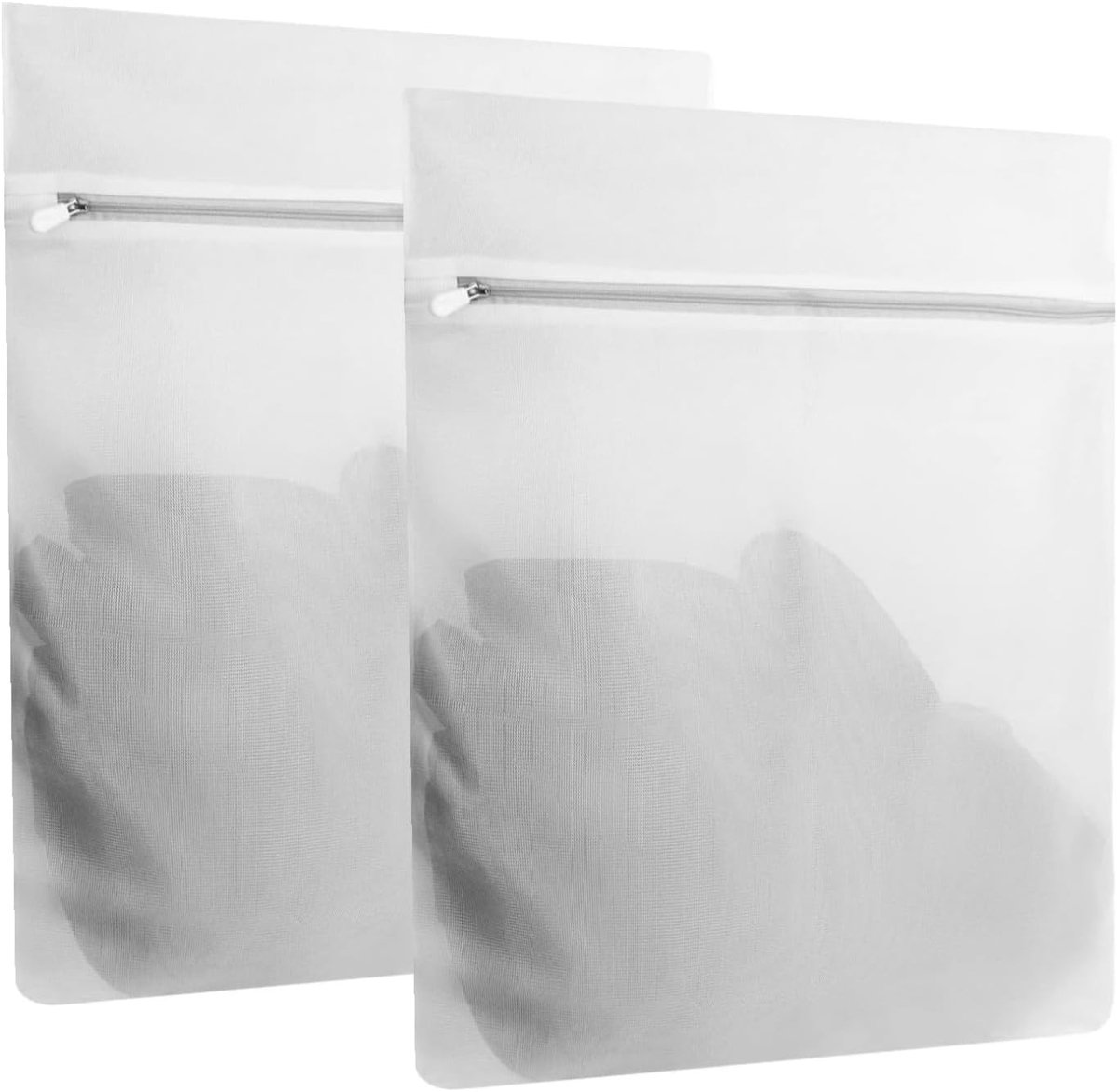 Waszak 2 x wasnetten 30 x 25 cm - fijnmazig - met rits - beschermt delicate kleding - SnelShoppen