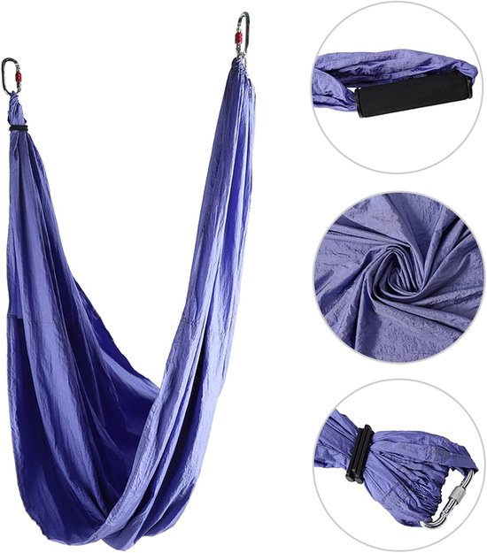 Dailygoods- Aerial Yoga Hangmat - Huidvriendelijk - Schuimhandvat - Verstelbaar - Geschikt voor Thuispraktijk - Uitstekend Vakmanschap - Yogahangmat van Dailygoods — afbeelding 2