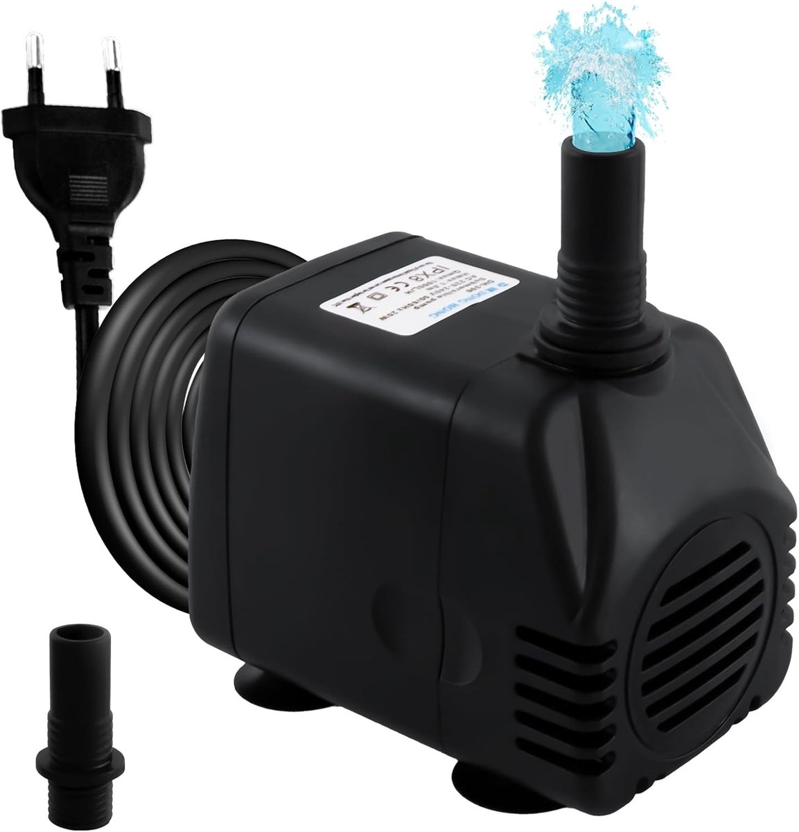 Waterpomp - 20 W - Ultralichte Dompelpomp - Voor Vijver, Aquarium en Tuin