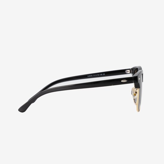 JNGL Clothing - Clubmaster Zonnebril - UV400 - Gepolariseerd - Heren - Zwart - Goud — afbeelding 3