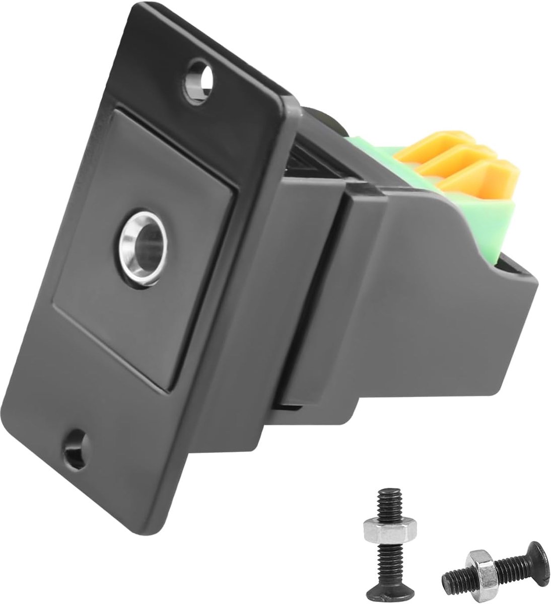 SnelShoppen - TRS 3.5mm Rechte Paneelmontage Crimp Klemmen Solderen Vrij Stereo Jack 3.5mm 1/8 TRS Bus naar 3-Pin Snelle Aansluit Terminal Hoofdtelefo