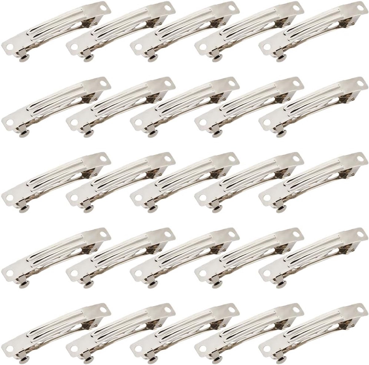SnelShoppen - 60 Stuks Franse Haarclips 5cm - Minimalistische Vierkante Haarspeldjes van Platina IJzer - DIY Knutsel Haaraccessoires voor Feest en Dag