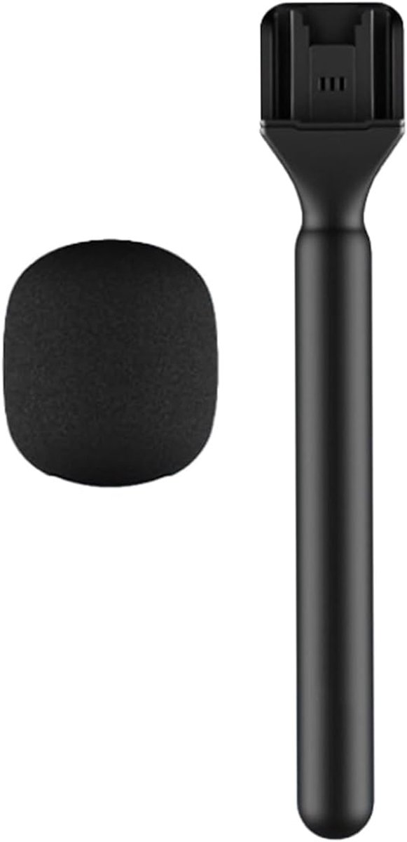 SnelShoppen - Verstelbare Microfoonstandaard en Draagbare Lavalier Microfoonstandaard met Stofbescherming, Ideaal voor Buiten TV Reportages en Intervi