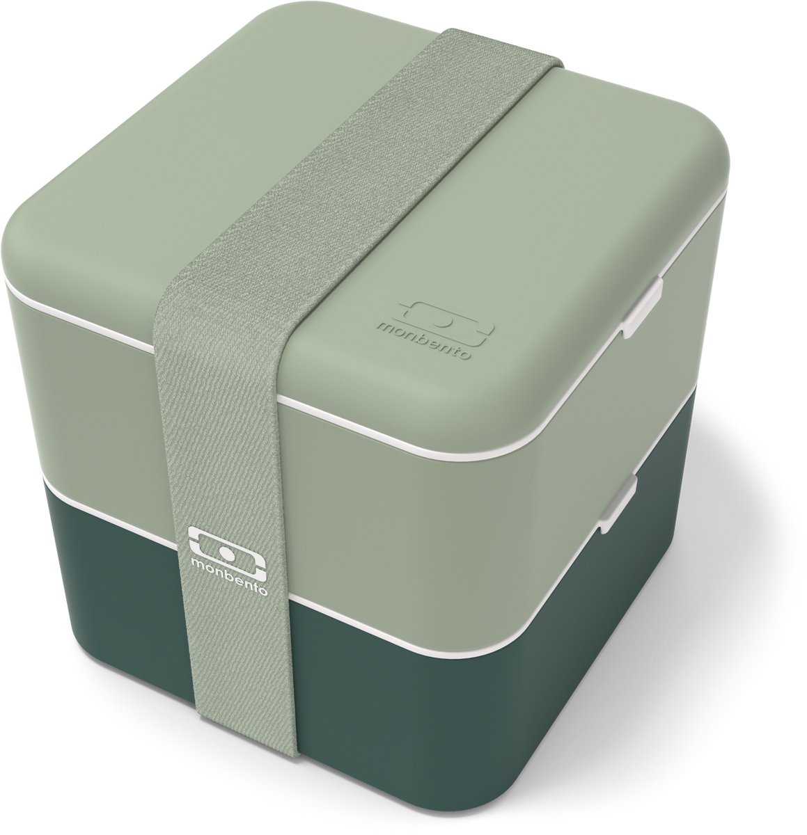 Monbento Square Bentobox - Lunchbox - 1.7 L - 2 vakken - Groen