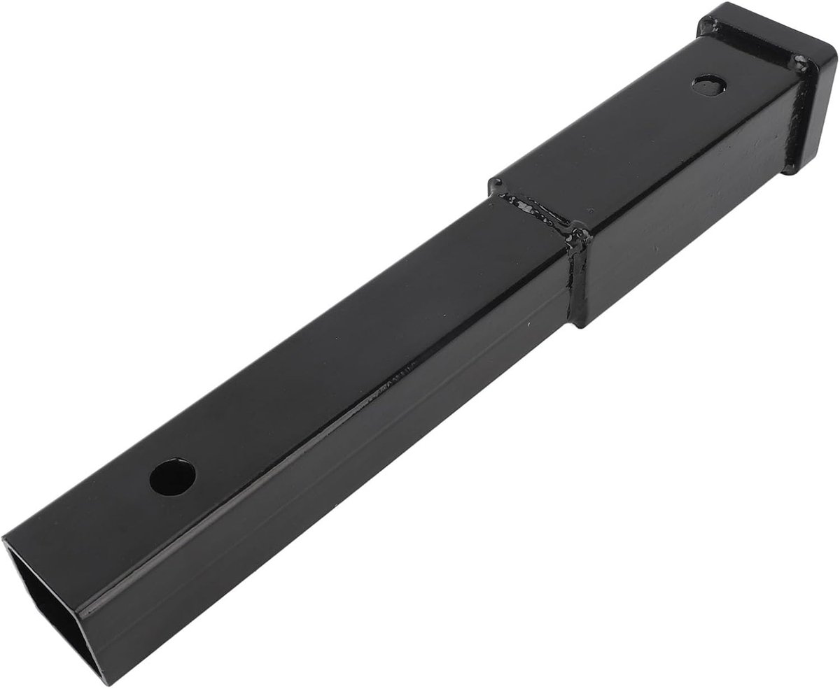 SnelShoppen - Black Tow Hitch Receiver Extension 12 Inch - Trekhaak Verlengstuk 5000 Lbs Trekvermogen - Betrouwbare Verlenging voor 2 Inch Trekhaakbui
