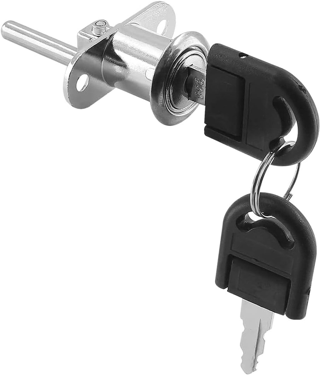 SnelShoppen - Lock voor Kasten met Sleutels, Piston Lock voor Laden, Vitrinekasten en Archiefmeubelen, Duurzaam Metaal, 1 Stuk, 16mm Opening, 60mm Len