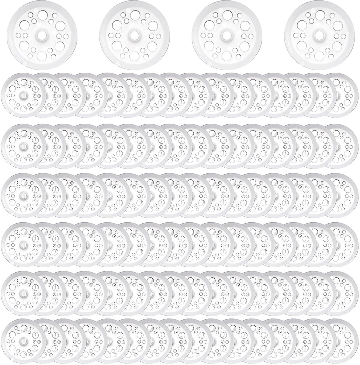 SnelShoppen - Pack van 200 Isolatieplaten, Plastic Ringen, PP Washers, Foam Platen voor Ondersteuning en Fixatie van Schuim, Diameter 45mm, Warmte- en