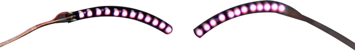 SnelShoppen - LED Wimpers, Luminous Valse Wimpers met Fel Glanzende Eyeliner, Betoverende Ooglid Band voor Feest, Bar, Nachtclub, Halloween (Roze)