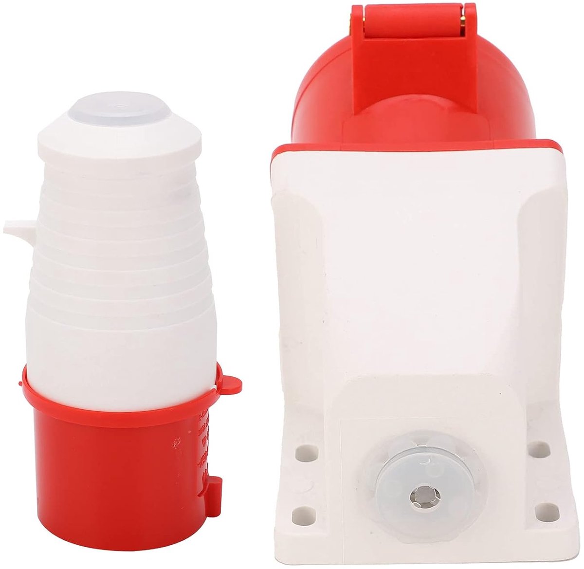 32A 3 Phase 4 Pin Socket Waterproof Surface Mounted Industrial Plug AC 380V To 415V Screw Clamps - ShopVlot