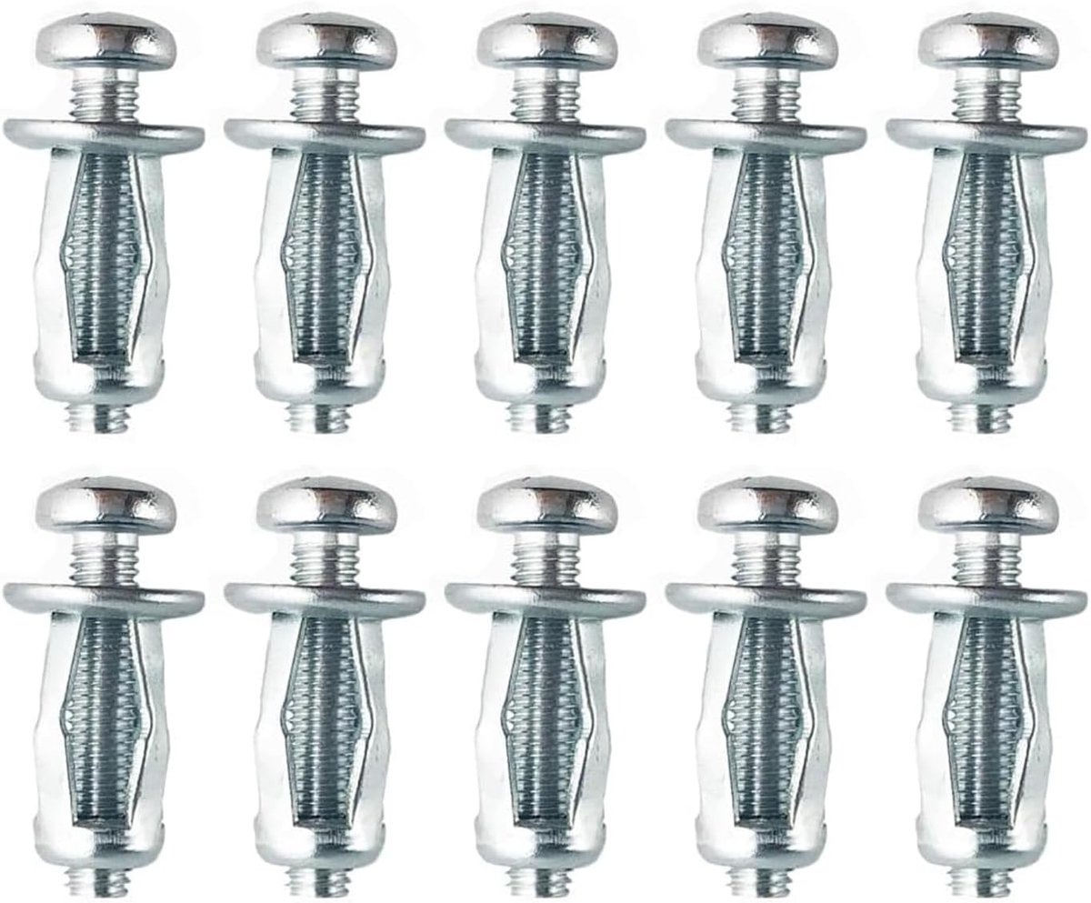 10pcs M6x25 Hollow Space Metal Anchor, Rugged Hollow Wall Anchors Hollow Space Metal Plugs for Home Decoration and - ShopVlot