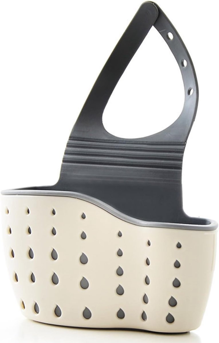 Hangende afwasbak rek - dubbel laags - beige - perfect voor het organiseren van spoelen - ShopVlot