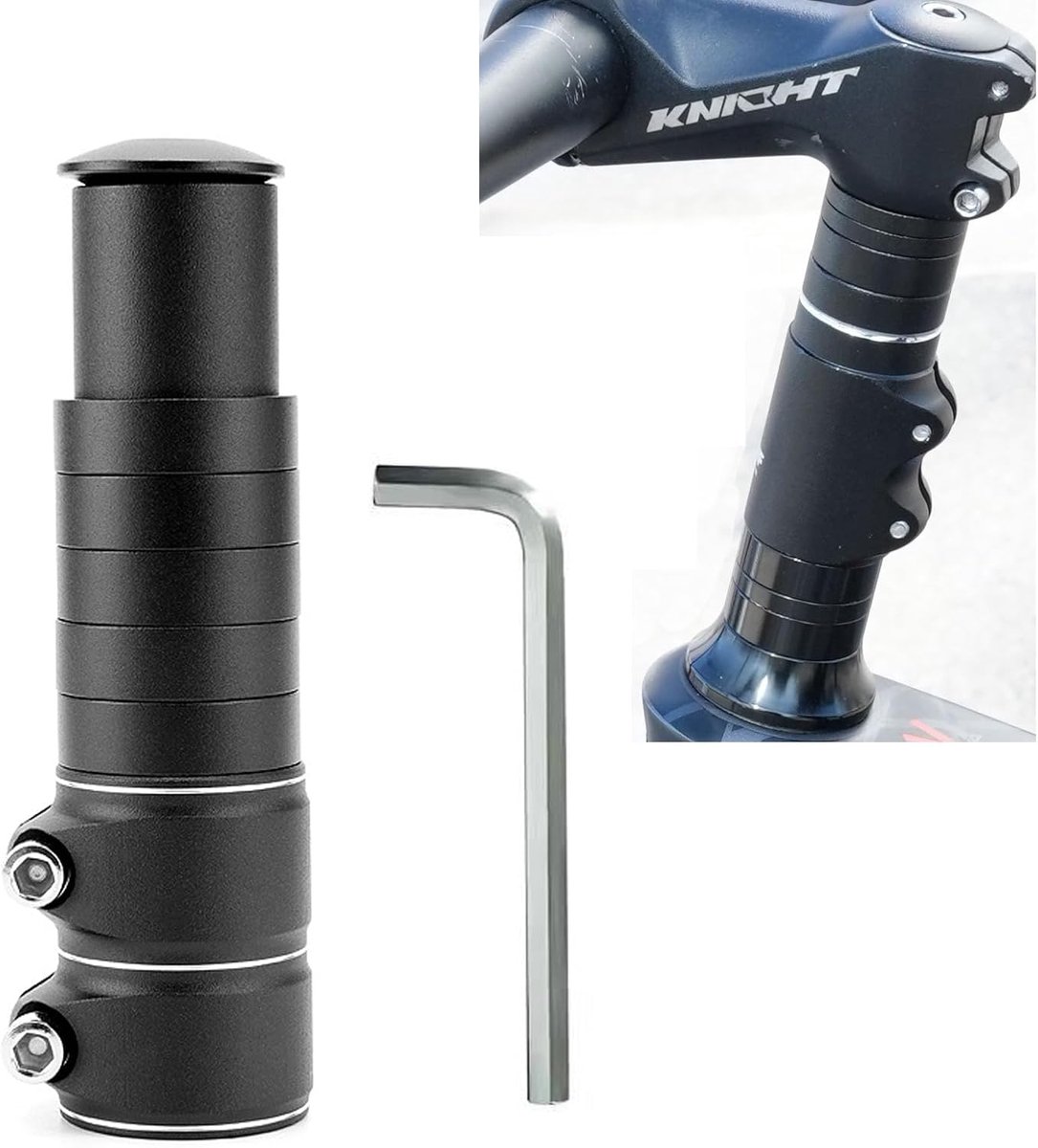 Bicycle Handlebar Riser Height Adapter Bicycle Handlebar 2.8 cm / 13.6 × 28.8 mm, Bicycle Stem 3.2 cm x 120 mm, ± 60 - ShopVlot