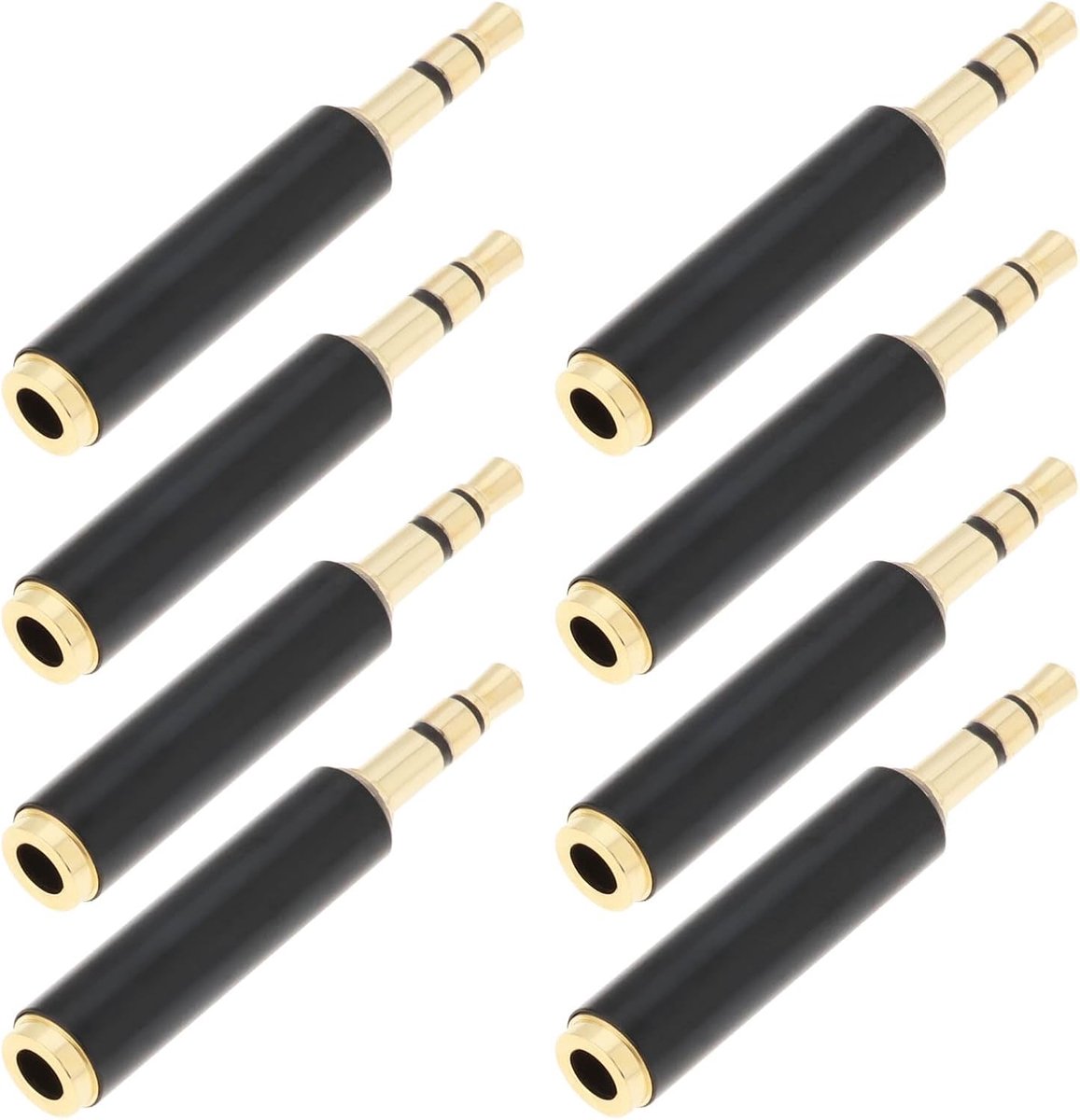 SnelShoppen - 8-delige 4-polige naar 3-polige Jack Converter Adapter TRRS Vrouwelijke naar TRS Mannelijke Microfoon Connector 3.5mm Plug voor Laptop,