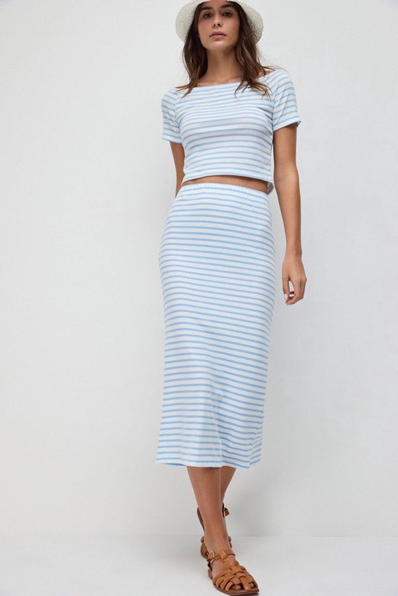 Jupe crayon midi extensible