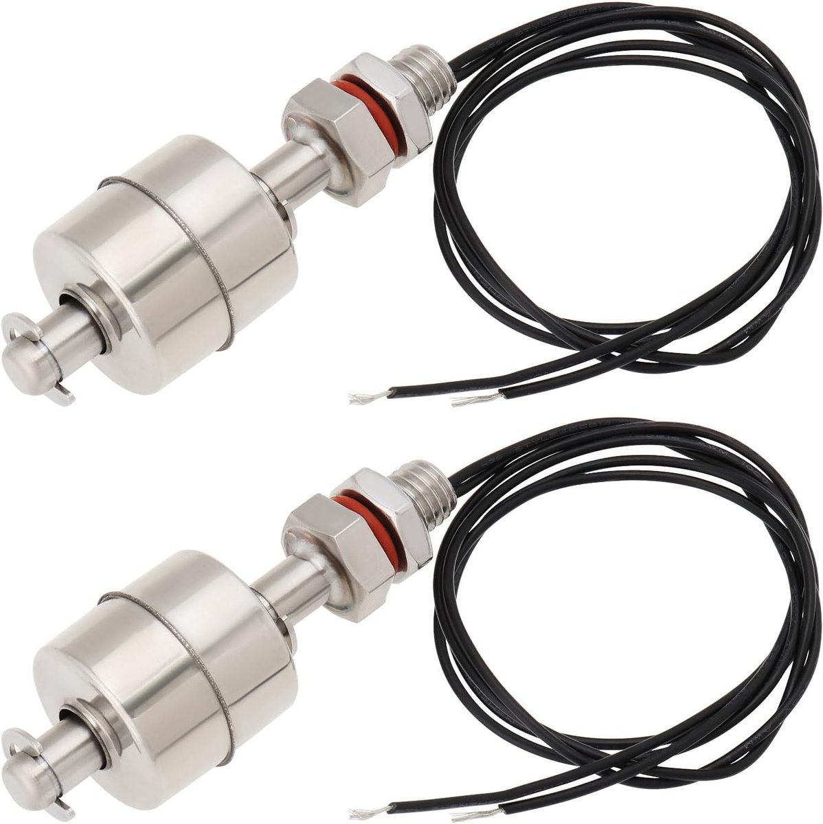 SnelShoppen - 2 Stuks 304 RVS Waterflow Float Switch Vloeistof Sensor voor Water Tank Huishoudelijke Water Toren Afvoer Bad Industrial Water Toren (60