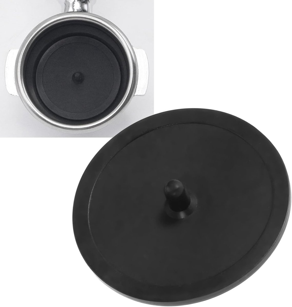 Blind filter voor espresso machines, achterwasdisc rubber 50 x 2 mm, blind zeef voor 58 mm handgreep, perfect voor koffiezetapparaten