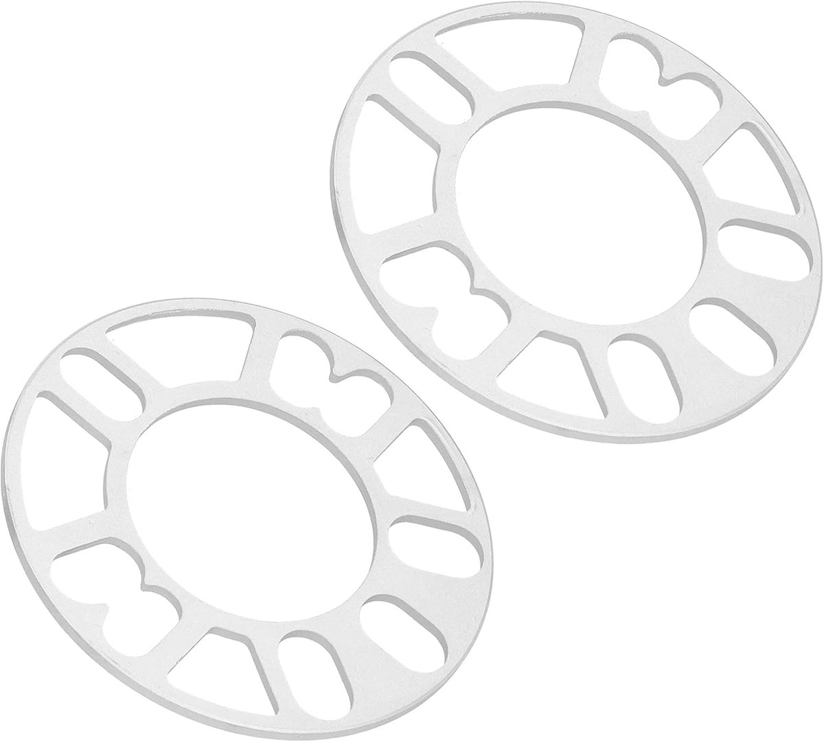SnelShoppen - Wheel Spacers Aluminium Hub Centric Spacers Universele Wasringen voor 4/5 Stud Wielen (2 Stuks 5mm)