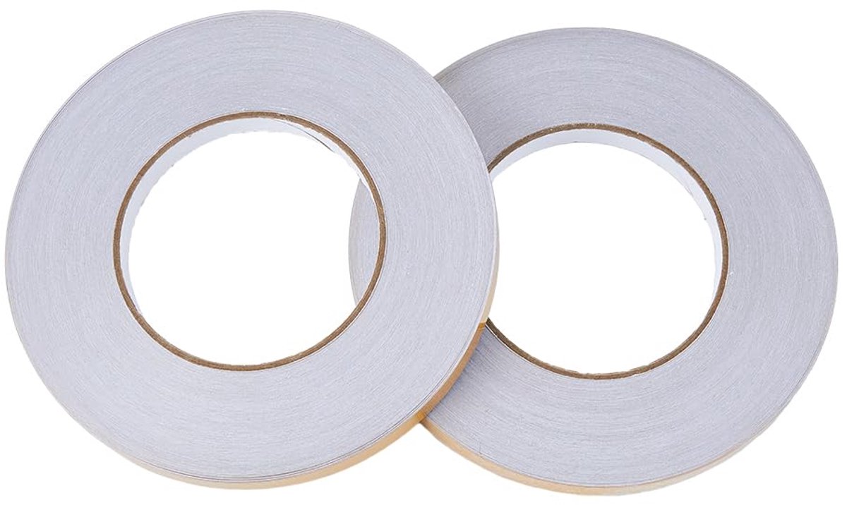 SnelShoppen - 2 Rollen Gouden Folie Plakband 10 mm voor Spiegel, Plastic Film, PVC, Metaal Bekleding, Zelfklevende Reflecterende Strip voor DIY Meubel