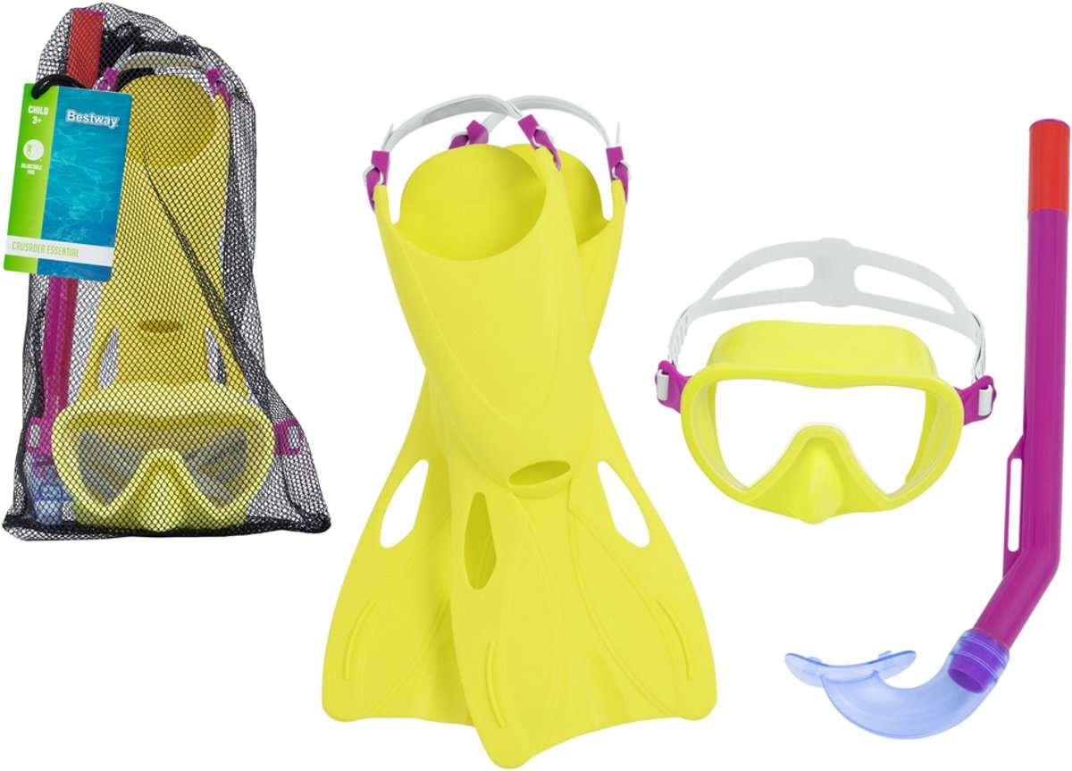 Duikset geel masker vinnenbuis Bestway 25039 - UNI