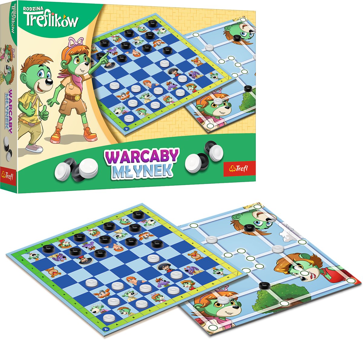Warcaby Młynek Rodzina Treflików