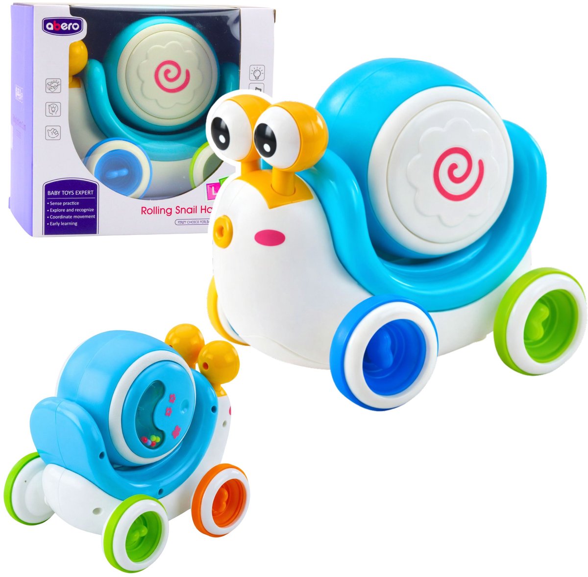 Interactieve Slak Rijdtrommel Muzikaal Educatief Blauw