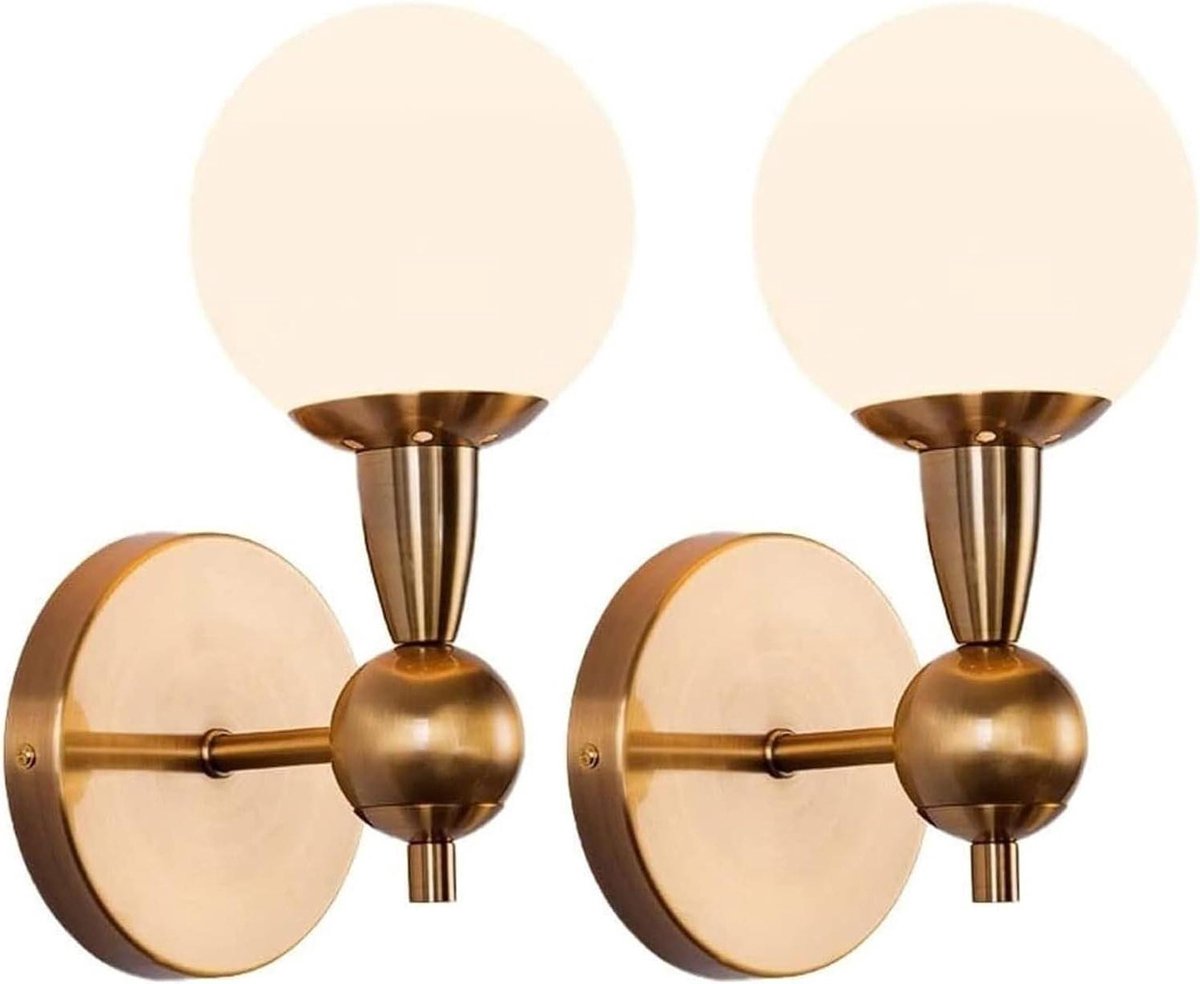 Wandkandelaars Set - Wandlampen Sconce - Sfeerverlichting Creëren - Goudkleurig Metaal - 30.5 cm Hoog - Goud