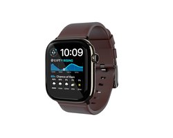 KeyBudz Artisan Lederen Horlogeband (44-49mm) – Compatibel met Apple Watch Series 4 t/m SE2 – Vervaardigd uit Top-grain Ecco Leer – Veroudert Prachtig over Tijd - Bruin