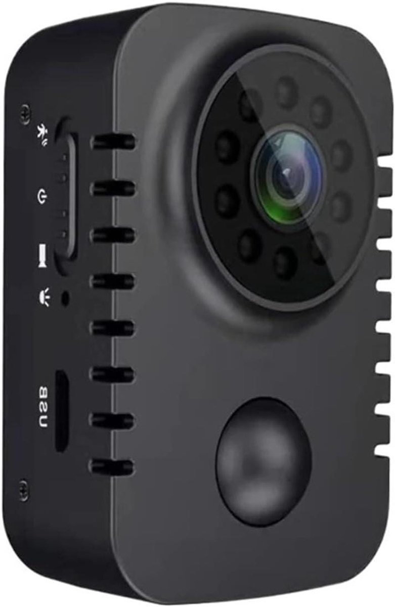 Mini Body Camera - Draagbare Recorder - Beveiliging Vastleggen - Infrarood Nachtzicht - 56x37x26mm - Zwart