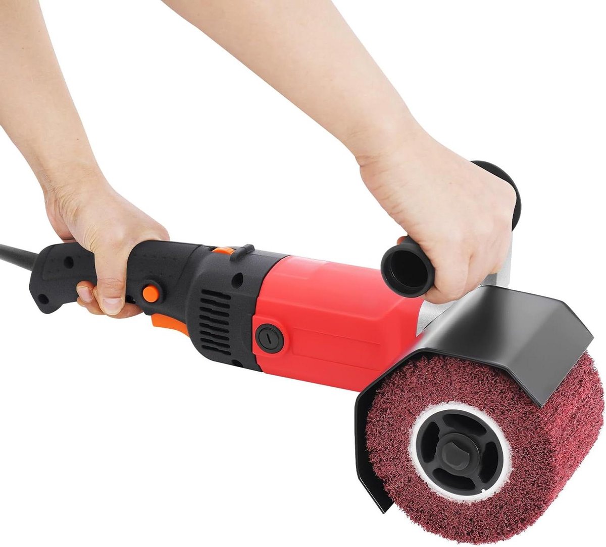 Houtpolijstmachine - Borstelpolijstmachine - Oppervlakken Bewerken - 6-Traps Snelheidsregeling - 1580 Watt - Rood/Zwart