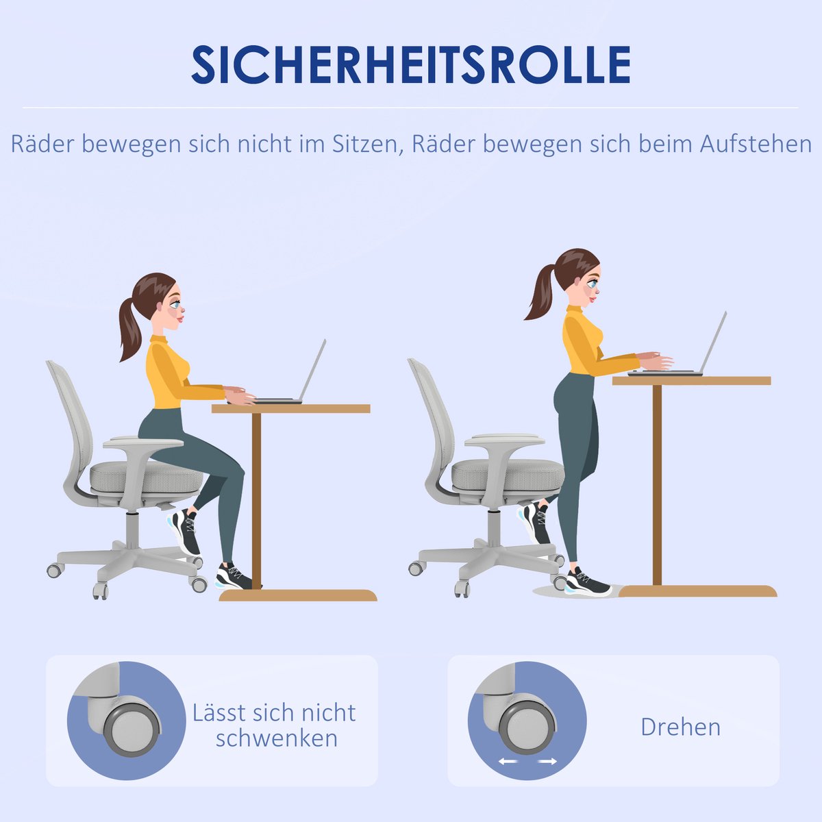 Bureaustoel - ergonomische bureaustoel met draaifunctie - 94 thumbnail 6