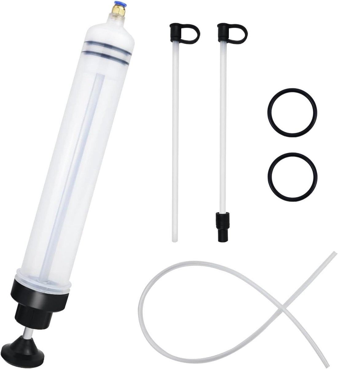 Handpomp met Niveau Indicator voor Vloeistoffen - 500ml Oliepomp voor Motorolie, Versnellingsbakolie en Koelvloeistof, Ideaal voor Precisie Vul- en Extractietoepassingen