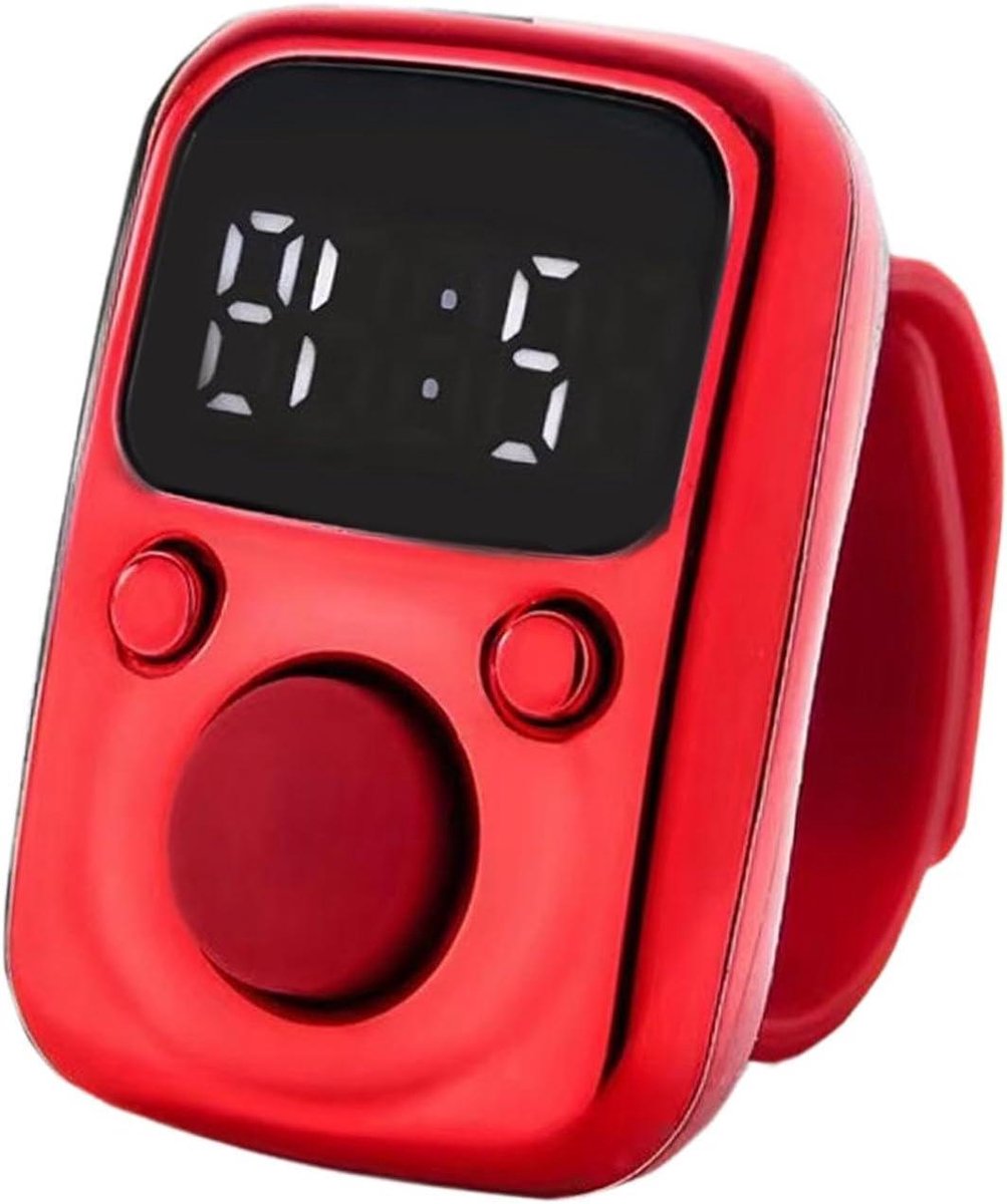 Digitale Vingerteller - Clicker Teller - Activiteiten Tellen - Waterdicht Ontwerp - 3.3 x 2.5 cm - Rood
