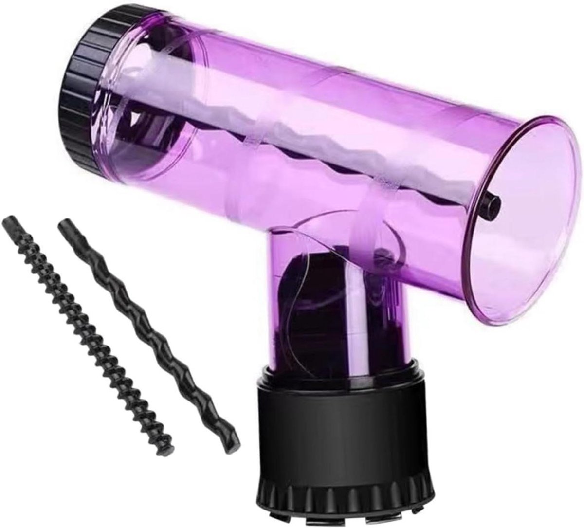 Diffuser Opzetstuk - Haarkruller Accessoire - Haar Stijlen - Zelfkrullende Krullen - 20.50x18.20x7.00cm - Violet