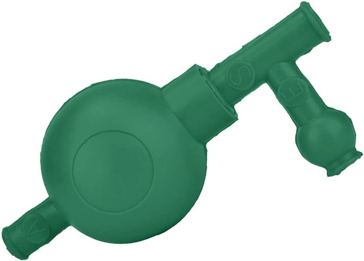 SnelShoppen - Haofy Lab Rubberen Zuigbol Pipetvuller met 3 Kleppen - Corrosiebestendig, Rood, Natuurlijk Rubber, Efficiënt Gebruik voor Chemische Labo