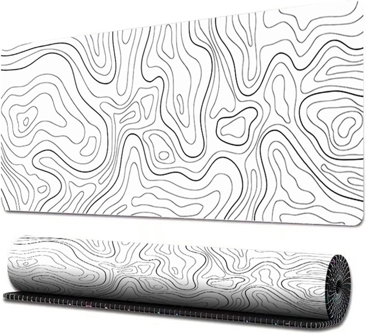 SnelShoppen - Grote Muismat Uitgebreid Gaming Muismat Antislip Rubber Basis Muismat (300x800x2mm) Wit - Ideaal voor Laptop en Gaming