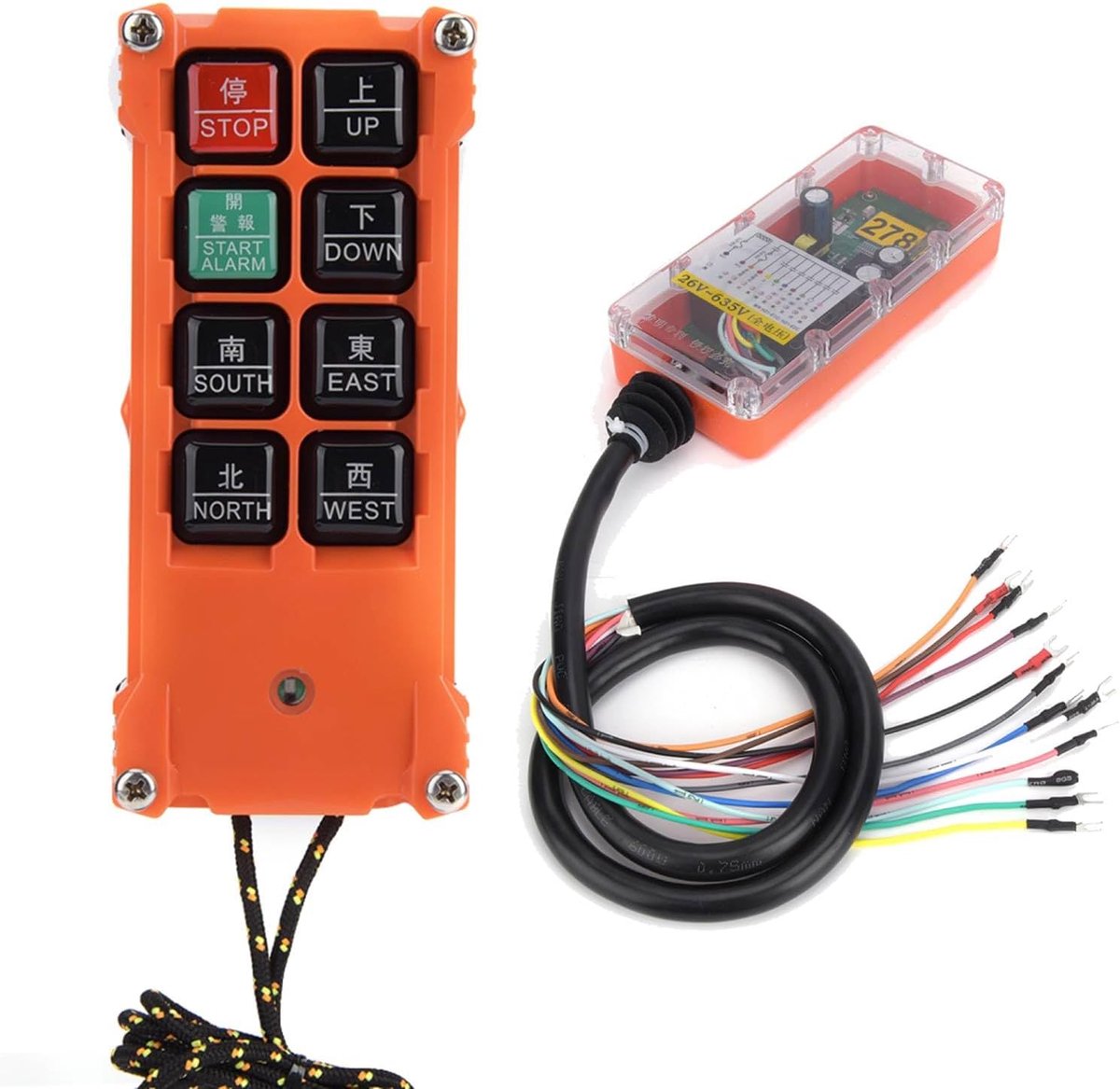 SnelShoppen - Draadloze Industriële Afstandsbediening Heavy Duty H21 E1C met 1 Transmitter en 1 Ontvanger voor Machinebesturing (26-635V)